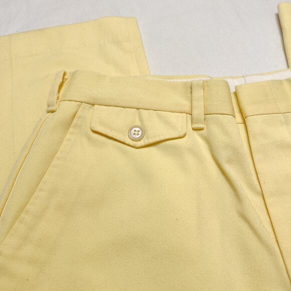 Vintage 70s Pale Yellow Pants Bootcut Flared Slacks Men's Custom Retro Disco - Picture 6 of 6